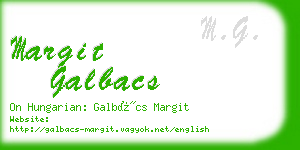 margit galbacs business card